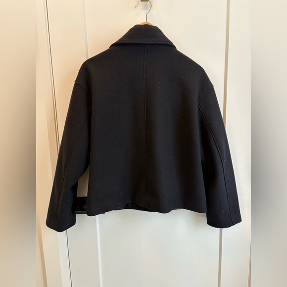 Cropped loose fit Peacoat - Picture 2 of 6